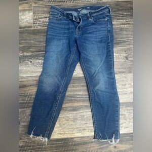 Old Navy Women's mid-rise rockstar super Skinny Jeans - Dark Blue